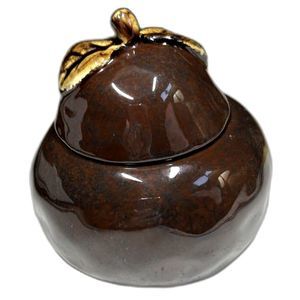 Grasslands Road Pear Shaped Trinket Jar With Lid 3.5H x 3.5W x 1.5" Top Opening